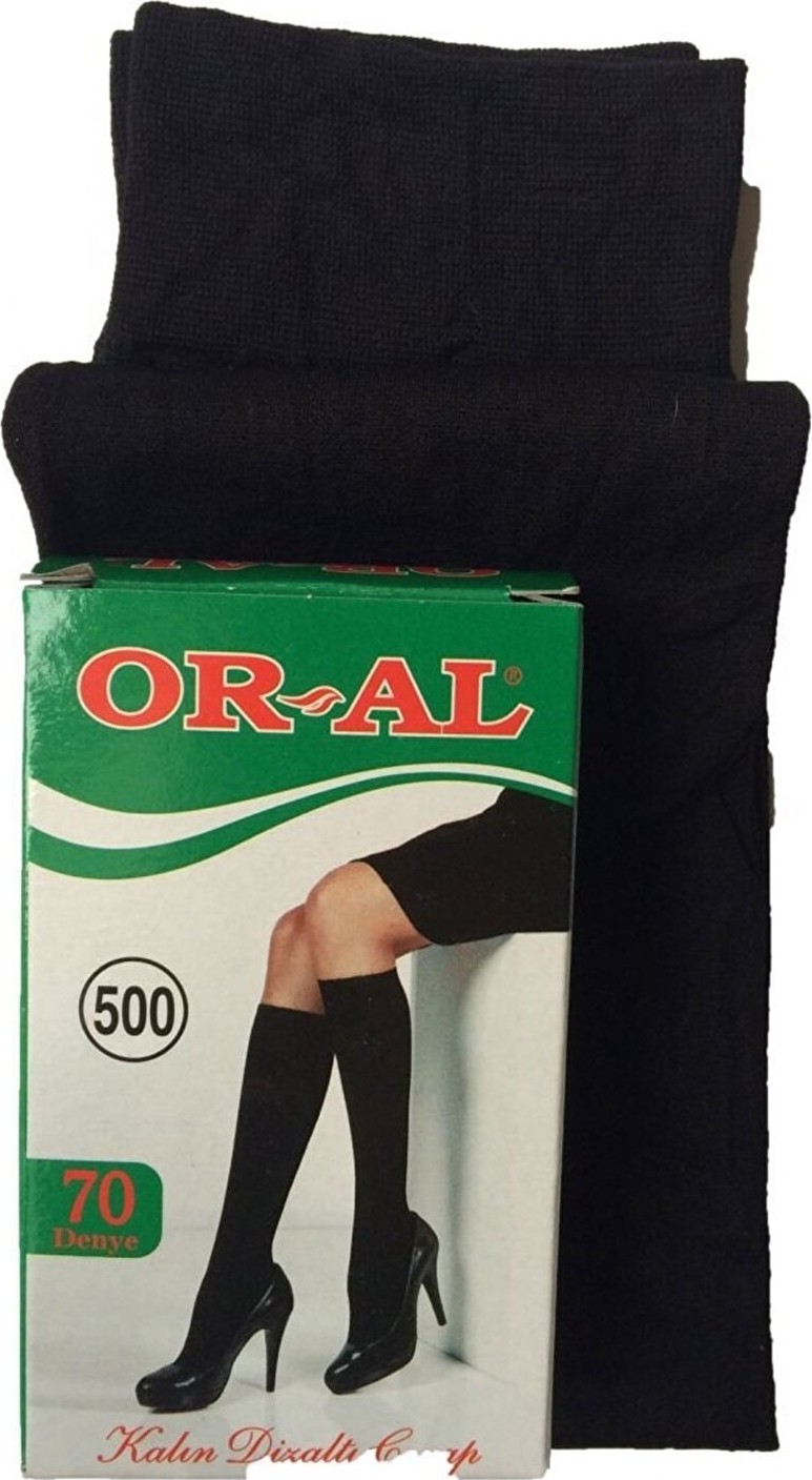 Or-Al Bayan 12 Li Paket 70 Denye Kalın Mus Dizaltı ÇORAP-500-SİYAH görsel 4