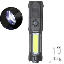 Lucky Power Telescopic USB Rechargeable LED Flashlight (Yurt Dışından)