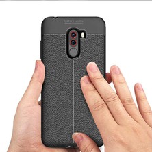 Kip GSM Xiaomi Pocophone F1 Uyumlu Darbeye Dayanıklı Deri Dikişli Armor Serisi Kamera Korumalı Kılıf