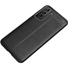 Kip GSM Galaxy S21 Fe Uyumlu Darbeye Dayanıklı Deri Dikişli Armor Serisi Kamera Korumalı Kılıf
