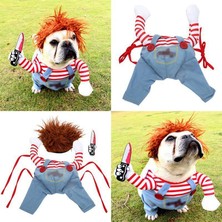 Lucky Power Komik Köpek Giysileri Köpekler Cosplay Kostüm Cadılar Bayramı Kıyafetleri (Yurt Dışından)