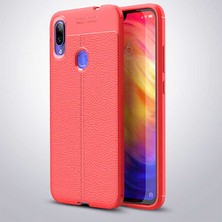 Kip GSM Xiaomi Redmi Note 7 Uyumlu Darbeye Dayanıklı Deri Dikişli Armor Serisi Kamera Korumalı Kılıf