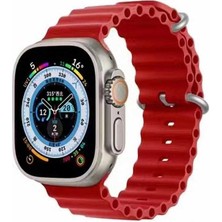 Case 4U Apple Watch Seri 8/7/6/SE/5/4 Hasır Kordon KRD-75 38mm Kırmızı