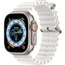 Case 4U Apple Watch Seri 8/7/6/SE/5/4 Hasır Kordon KRD-75 44mm Beyaz