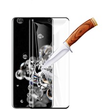 ZORE Galaxy S21 Ultra Esnek Kavisli Parlak Süper Pet Ekran Koruyucu Jelatin