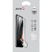 ZORE Apple iPhone 12 Pro Max Fiber Nano Ekran Koruyucu - Siyah