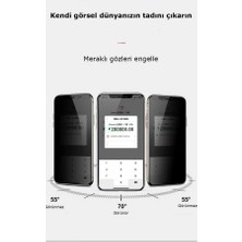 ZORE Apple iPhone 12 Pro Max Yandan Gözükmeyen Hayalet Kor Privacy Cam Ekran Koruyucu