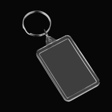 10PCS 28X49MM Fotoğraf Çerçevesi Için 3,4x5.2cm Için Açık Akrilik Dikdörtgen Anahtarlık Anahtar Zincirleri