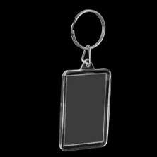 10PCS 28X49MM Fotoğraf Çerçevesi Için 3,4x5.2cm Için Açık Akrilik Dikdörtgen Anahtarlık Anahtar Zincirleri
