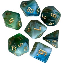 Dnd Rpg Mtg B Için 7 Pollihedral Parti Tedarik Seti D8 D10 D12 D20