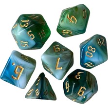 Dnd Rpg Mtg B Için 7 Pollihedral Parti Tedarik Seti D8 D10 D12 D20