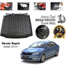 Born Garage 2016 Skoda Rapid Sedan Bagaj Havuzu Uyumlu Kauçuk