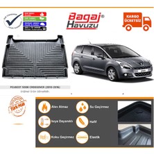 Born Garage 5008 Bagaj Havuzu 2010-2016 3D Uyumlu Siyah Kauçuk