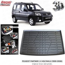 Born Garage 2008 Peugeot Partner Bagaj Havuzu 3D Uyumlu Kauçuk
