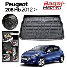 Born Garage 2012 Peugeot 208 Bagaj Havuzu Uyumlu 3D Model Kokusuz Kauçuk Siya