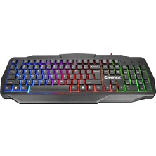 Everest KMX-86 Olivine Siyah Usb RGB Işıklandırmalı Oyuncu Q Multimedia Klavye + Mouse Set