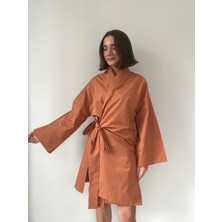 Kimonos Shop Oversize Su Itici Turuncu Trençkot