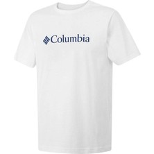 Columbia Csc M Basıc Bıg Logo Brushed Ss Tee Erkek Tişört Beyaz CS0287-100
