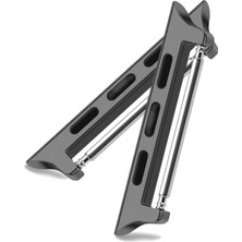 Microcase Apple Watch 38-40 mm To 22 mm Çevirici Metal Kordon Kayış Adaptörü Set - AL3133 Siyah