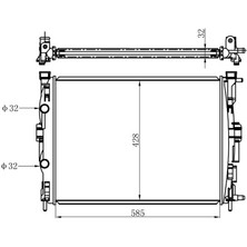 Oris Motor Radyatoru (Brazıng) Megane Iı 1,9dcı 03--> (590X453X34) 8200115542