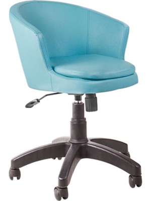 Bubu Home Petit 805  Deri Mavi Şef  Koltuğu