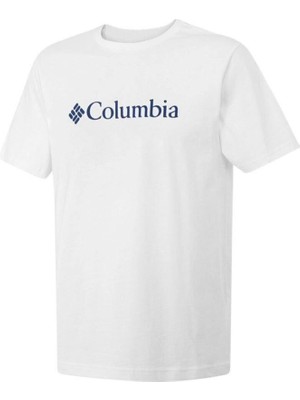 Columbia Csc M Basıc Bıg Logo Brushed Ss Tee Erkek Tişört Beyaz CS0287-100