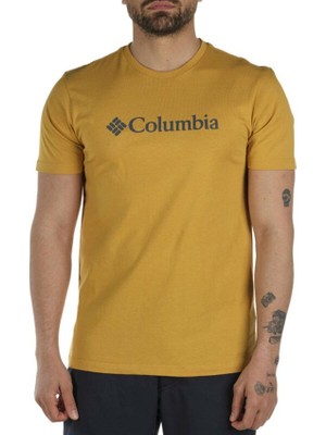 Columbia Csc M Basıc Bıg Logo Brushed Ss Tee Erkek Tişört Sarı CS0287-880