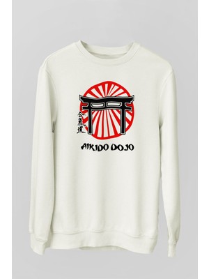 Tişört Fabrikası Aikido Baskılı Unisex Sweatshirt