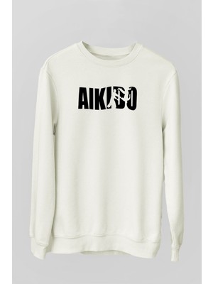 Tişört Fabrikası Aikido Baskılı Unisex Sweatshirt