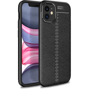 Kip GSM Apple iPhone 12 Uyumlu Darbeye Dayanıklı Deri Dikişli Armor Serisi Kamera Korumalı Kılıf