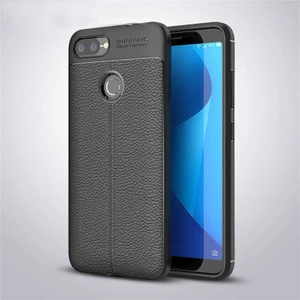 Kip GSM Asus Zenfone Max Plus (M1) ZB570TL Uyumlu Darbeye Dayanıklı Deri Dikişli Armor Serisi Kamera Korumalı Kılıf