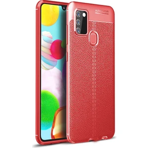 Kip GSM Galaxy A21S Uyumlu Darbeye Dayanıklı Deri Dikişli Armor Serisi Kamera Korumalı Kılıf