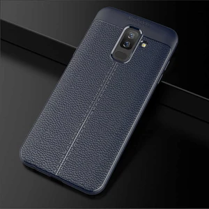 Kip GSM Galaxy J8 Uyumlu Darbeye Dayanıklı Deri Dikişli Armor Serisi Kamera Korumalı Kılıf