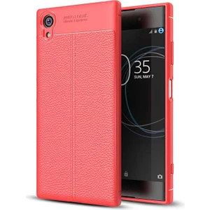 Kip GSM Sony Xperia Xa1 Plus Uyumlu Darbeye Dayanıklı Deri Dikişli Armor Serisi Kamera Korumalı Kılıf