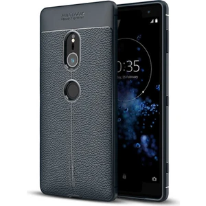 Kip GSM Sony Xperia Xz2 Uyumlu Darbeye Dayanıklı Deri Dikişli Armor Serisi Kamera Korumalı Kılıf
