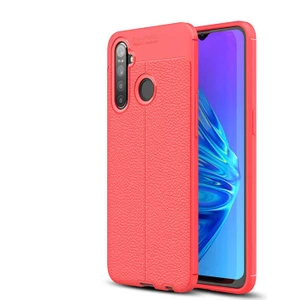 Kip GSM Realme C3 Uyumlu Darbeye Dayanıklı Deri Dikişli Armor Serisi Kamera Korumalı Kılıf