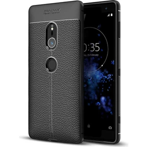 Kip GSM Sony Xperia Xz2 Uyumlu Darbeye Dayanıklı Deri Dikişli Armor Serisi Kamera Korumalı Kılıf