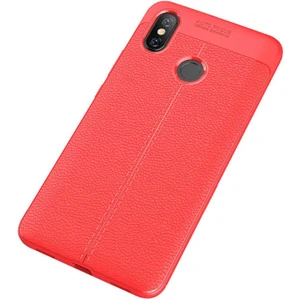 Kip GSM Xiaomi Mi Max 3 Uyumlu Darbeye Dayanıklı Deri Dikişli Armor Serisi Kamera Korumalı Kılıf