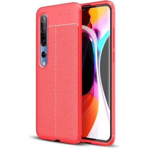 Kip GSM Xiaomi Mi Note 10 Uyumlu Darbeye Dayanıklı Deri Dikişli Armor Serisi Kamera Korumalı Kılıf