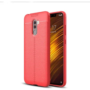 Kip GSM Xiaomi Pocophone F1 Uyumlu Darbeye Dayanıklı Deri Dikişli Armor Serisi Kamera Korumalı Kılıf