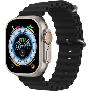Case 4U Apple Watch Seri 8/7/6/SE/5/4 Hasır Kordon KRD-75 38mm Siyah