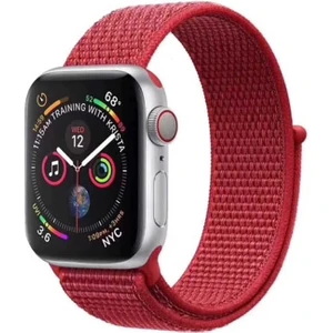Case 4U Apple Watch Ultra Kordon Hasır Strap Kayış 49mm KRD-03 Kırmızı