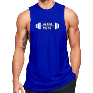 Black İstanbul Bench Press Baskılı Sıfır Kol Fitness Atleti