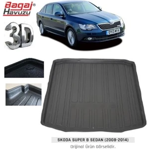 Born Garage 2014 Skoda Superb Bagaj Havuzu Tam Uyumlu Kauçuk