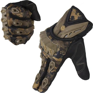 MC10 Korumalı Motosiklet Eldiveni Kamuflaj Tasarım Enjeksiyon Koruma ile