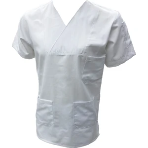 Att Stil Tekstil Hemşire Doktor V Yaka Beyaz Üst