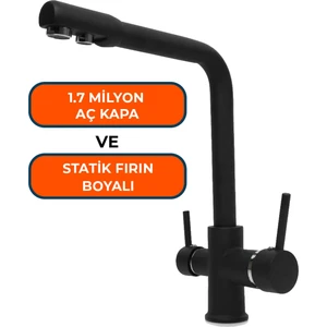 - Su Arıtma Için Siyah 3 Yollu Musluk