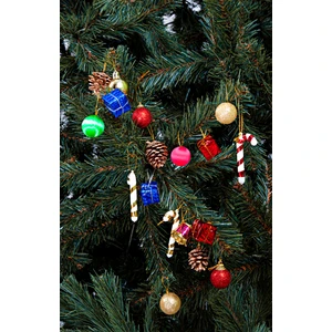 Yılbaşı Çam Ağacı 24 Parça Kozalaklı Bastonlu Karışık Süs Paketi