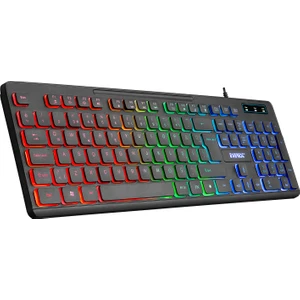 KB-120 Sleek Siyah USB Gökkuşağı Aydınlatmalı Q Gaming Oyuncu Klavyesi