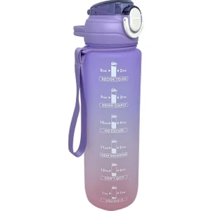 1000ML Pipetli Tritan Çift Renkli Matara Suluk VGN-2219